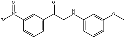 2-((3-Methoxyphenyl)amino)-1-(3-nitrophenyl)ethanone Structure