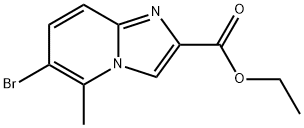 6-ブロモ-5-メチルイミダゾ[1,2-A]ピリジン-2-カルボン酸エチル 化学構造式