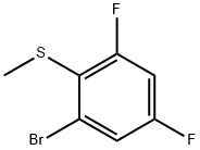 1-Bromo-3,5-difluoro-2-methylsulfanylbenzene 化学構造式
