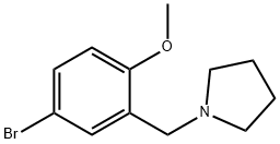 1-(5-溴-2-甲氧基-苄基)-吡咯烷 结构式