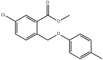 5-chloro-2-[(4-methylphenoxy)methyl]-Benzoic acid methyl ester,868636-28-6,结构式