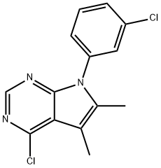 4-Chloro-7-(3-chlorophenyl)-5,6-dimethyl-7H-pyrrolo[2,3-d]pyrimidine Structure