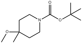 N-BOC-4-甲氧基-4-甲基哌啶 结构式