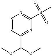4-(二甲氧基甲基)-2-(甲磺酰基)嘧啶,874279-26-2,结构式