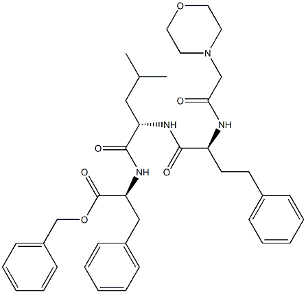 (S)-benzyl 2-((S)-4-methyl-2-((S)-2-(2-morpho lino acetamido)-4-phenylbutanamido)pentanamido)-3-phenylpropanoate|(alphaS)-alpha-[[2-(4-吗啉基)乙酰基]氨基]苯丁酰基-L-亮氨酰-L-苯丙氨酸苄酯