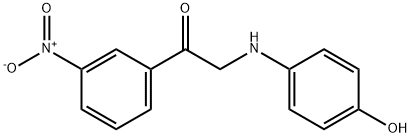 2-((4-Hydroxyphenyl)amino)-1-(3-nitrophenyl)ethanone Structure