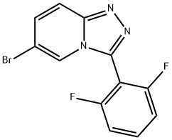6-Bromo-3-(2,6-difluorophenyl)-[1,2,4]triazolo[4,3-a]pyridine Struktur