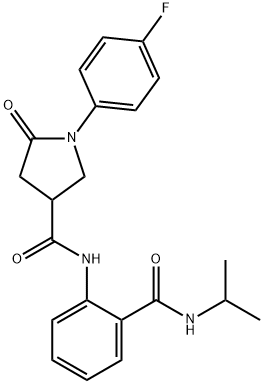 879584-69-7 1-(4-fluorophenyl)-5-oxo-N-[2-(propan-2-ylcarbamoyl)phenyl]pyrrolidine-3-carboxamide