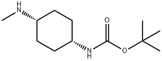 TERT-ブチル(1R*,4R*)-4-(メチルアミノ)シクロヘキシルカルバミン酸 化学構造式