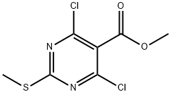 4,6-二氯-2-甲硫基嘧啶-5-甲酸甲酯, 883870-28-8, 结构式