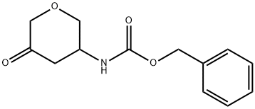 (5-氧代四氢-2H-吡喃-3-基)氨基甲酸苯甲酯, 884306-77-8, 结构式