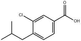 3-chloro-4-(2-methylpropyl)Benzoic acid Struktur
