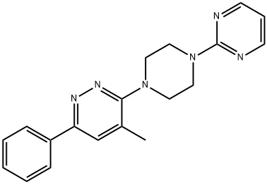 4-methyl-6-phenyl-3-(4-pyrimidin-2-ylpiperazin-1-yl)pyridazine Structure