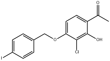 1-(3-Chloro-2-hydroxy-4-((4-iodobenzyl)oxy)phenyl)ethanone Struktur