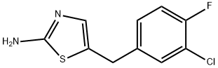 5-[(3-氯-4-氟苯基)甲基]-1,3-噻唑-2-胺, 893724-17-9, 结构式