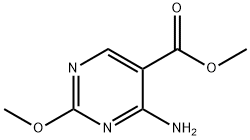 4-氨基-2-甲氧基嘧啶-5-羧酸甲酯, 89853-98-5, 结构式