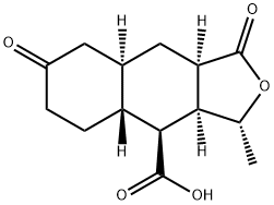 (3R,3aR,4S,4aR,8aR,9aR)-Dodecahydro-3-methyl-1,7-dioxo-naphtho[2,3-c]furan-4-carboxylic acid Structure