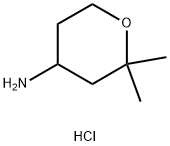 4-氨基-2,2-二甲基四氢吡喃盐酸盐 结构式