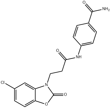4-{[3-(5-chloro-2-oxo-1,3-benzoxazol-3(2H)-yl)propanoyl]amino}benzamide Structure