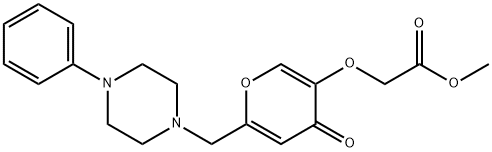 methyl ({4-oxo-6-[(4-phenylpiperazin-1-yl)methyl]-4H-pyran-3-yl}oxy)acetate Structure