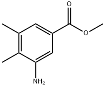 3-氨基-4,5-二甲基苯甲酸甲酯 结构式