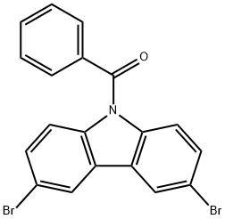 9-苯甲酰基-3,6-二溴-9H-咔唑 结构式