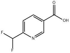 6-(ジフルオロメチル)-3-ピリジンカルボン酸 化学構造式