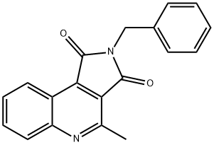 2-BENZYL-4-METHYL-PYRROLO(3,4-C)QUINOLINE-1,3-DIONE 化学構造式