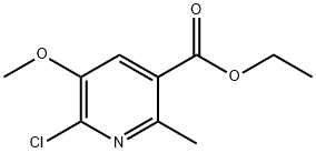 Ethyl 6-chloro-5-methoxy-2-methylnicotinate Struktur