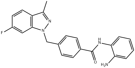 N-(2-Aminophenyl)-4-((6-fluoro-3-methyl-1H-indazol-1-yl)methyl)benzamide Struktur