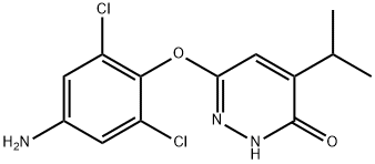 6-(4-氨基-2,6-二氯苯氧基)-4-异丙基哒嗪-3(2H)-酮 结构式