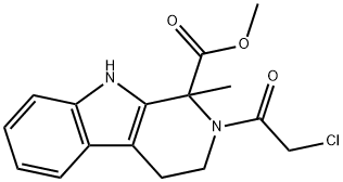 Methyl 2-(2-chloroacetyl)-1-methyl-2,3,4,9-tetrahydro-1H-pyrido[3,4-b]indole-1-carboxylate Struktur