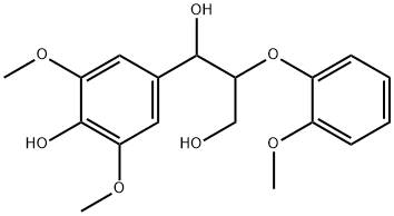 1-(4-羟基-3,5-二甲氧基苯基)-2-(2-甲氧基苯氧基)丙烷-1,3-二醇, 92409-34-2, 结构式