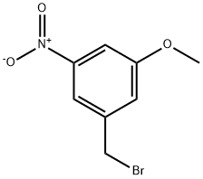 1-(Bromomethyl)-3-Methoxy-5-Nitrobenzene 化学構造式