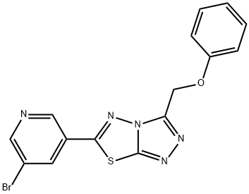 [6-(5-bromo-3-pyridinyl)[1,2,4]triazolo[3,4-b][1,3,4]thiadiazol-3-yl]methyl phenyl ether,929828-85-3,结构式