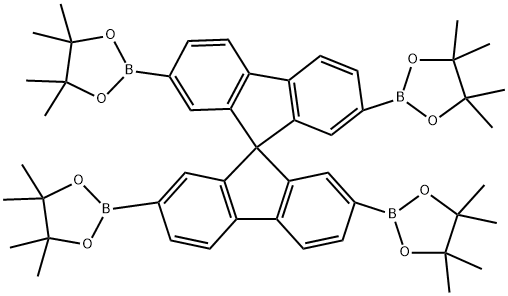 1,3,2-Dioxaborole, 2,2',2'',2'''-(9,9'-spirobi[9H-fluorene]-2,2',7,7'-tetrayl)tetrakis[4,4,5,5-tetramethyl- Structure