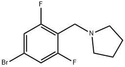 1-(4-Bromo-2,6-difluorobenzyl)pyrrolidine Structure