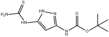 (5-Thioureido-1H-pyrazol-3-yl)-carbamic acid tert-butyl ester 结构式