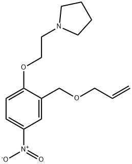 1-(2-(2-((ALLYLOXY)METHYL)-4-NITROPHENOXY)ETHYL)PYRROLIDINE Struktur