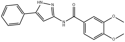 3,4-Dimethoxy-N-(5-phenyl-1H-pyrazol-3-yl)-benzamide Struktur