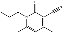 N-丙基-4,6-二甲基-3-氰基吡啶酮 结构式