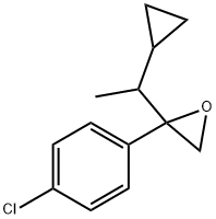 2-(4-chlorophenyl)-2-(1-cyclopropylethyl)oxirane Structure