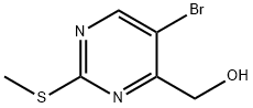 (5-bromo-2-(methylthio)pyrimidin-4-yl)methanol Structure