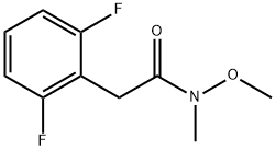2-(2,6-ジフルオロフェニル)-N-メトキシ-N-メチルアセトアミド 化学構造式