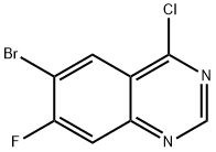 6-bromo-4-chloro-7-fluoroquinazoline Struktur