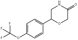 6-[4-(三氟甲氧基)苯基]吗啉-3-酮, 951627-15-9, 结构式