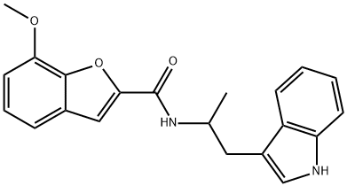 N-[1-(1H-indol-3-yl)propan-2-yl]-7-methoxy-1-benzofuran-2-carboxamide Structure