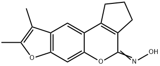 (4E)-N-hydroxy-8,9-dimethyl-2,3-dihydrocyclopenta[c]furo[3,2-g]chromen-4(1H)-imine Structure