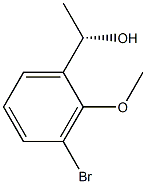 (1S)-1-(3-ブロモ-2-メトキシフェニル)エタノール 化学構造式