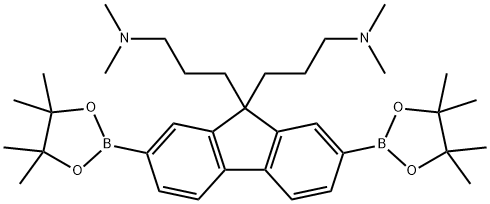 {3-[9-(3-DIMETHYLAMINO-PROPYL)-2,7-BIS-(4,4,5,5-TETRAMETHYL-[1,3,2]DIOXABOROLAN-2-YL)-9H-FLUOREN-9-Y, 953390-94-8, 结构式